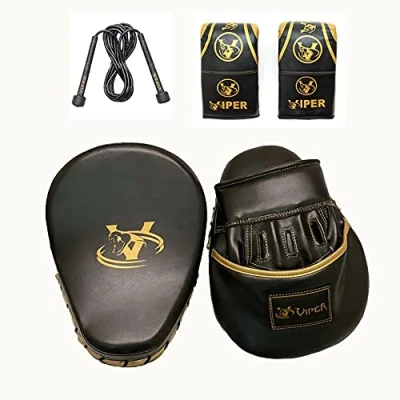 Image of Viper Hook &amp; Jab Focus Pads Curve Muay Thai Punch Mitts MMA Training Kickboxing Fitness Home Gym Boxing Martial Arts