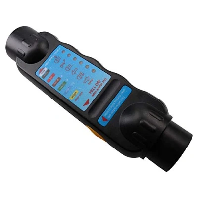Image of Trailer Caravan Tow Bar Socket &amp; Plug Tester Wiring Circuit Checker 7 Pin