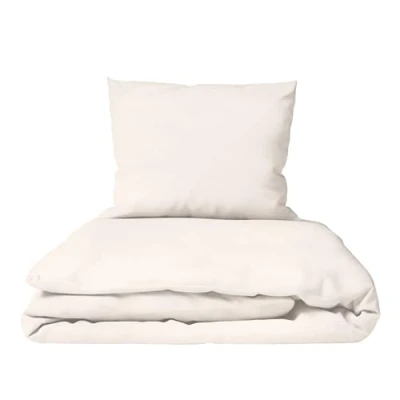 Image of 2 Piece Baby Children Quilt Duvet &amp; Pillow Set 80x70 cm to fit Crib or Pram (Cream)