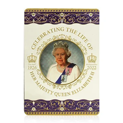 Image of Celebrate the Life of Queen Elizabeth II 1926 2022 Commemorative Foil Fridge Magnet A Memorable Souvenir Gift for Home Décor Collection (By LILAJ)