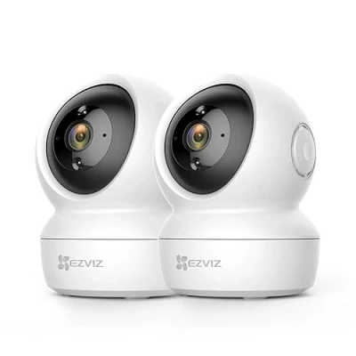 Image of EZVIZ 2 Pack Indoor Security Cameras Wireless with App, 1080P, Pet Camera, Baby Monitor, Auto Tracking, Motion Detection, 10M IR Night Vision, Two Way Audio, Alarm, Google Alexa Control (C6N)