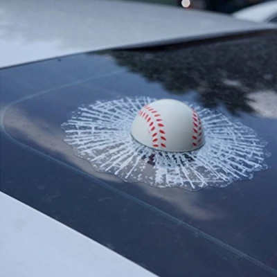 Image of WINOMO Car 3D Balls Sticker Auto Window Self Adhesive Tennis Decal (White Baseball)