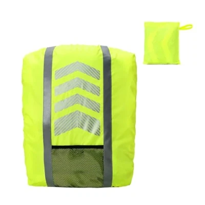 Image of 1 Piece Rain Cover, Waterproof Backpack Protective Dust Night Riding Safety Reflective Suitable for Hiking, Camping, Cycling
