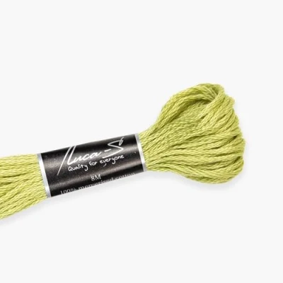 Image of Premium Embroidery Thread Luca S, 100% Giza Cotton, Oeko TEX Certified Stranded Cotton 259 / DMC 3348 Anchor 264
