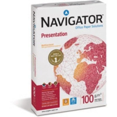 Image of 5 x Reams of Navigator Presentation Paper, A4, 100gsm, White (PPR02088)
