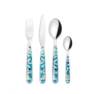 Image of Guzzini 28194576 Cutlery Set, Stainless Steel, Mediterranean Blue