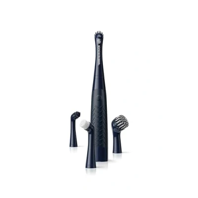 Image of New 2024 SonicScrubber Rechargeable Electric Scrubbing Brush Cordless Cleaning Tool 3 Hour Continuous Use Homes, Kitchens, Bathrooms, Footwear &amp; More USB Charging Cable + 4 Heads