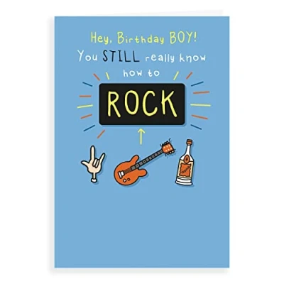 Image of Regal Publishing Humour Funny Birthday Card Know How to rock 7 x 5 inches