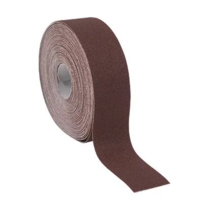 Image of Sealey Emery Roll Brown 50mm x 50m 80Grit