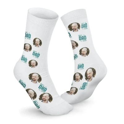 Image of your surprise personalised socks with faces (UK, Numeric, 35, 38, White)