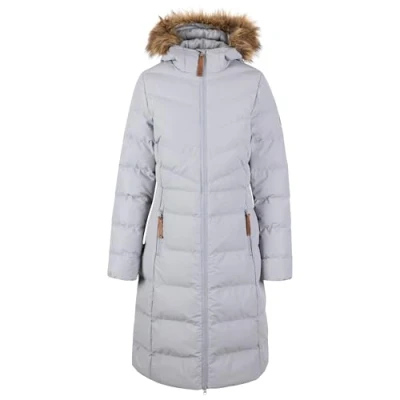 Image of Trespass Womens Jacket Longer Length Padded Casual Coat Fur Trim Audrey
