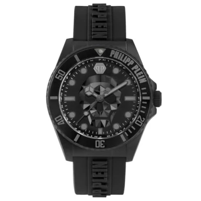 Image of Philipp Plein Men Analog Quartz Watch with Silicone Strap PWOAA0422