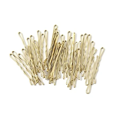 Image of 36 PCS Hair Kirby Grips 5cm Waved Bobby Pin Clips Wire (Gold Blonde)