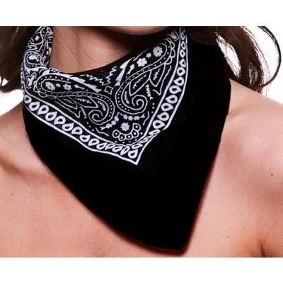 Image of Wicked Costumes Adult Black Cowboy BANDANA Fancy Dress Accessory ONLY
