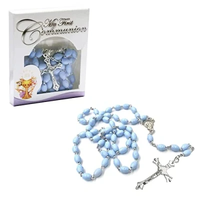 Image of Widdle Gifts Ltd First Holy Communion Rosary Blue C6032/BL 0271