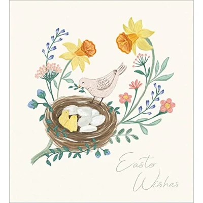 Image of Woodmansterne Pack of 5 Spring New Beginnings Easter Greetings Cards in Same Mini Card Design 483608