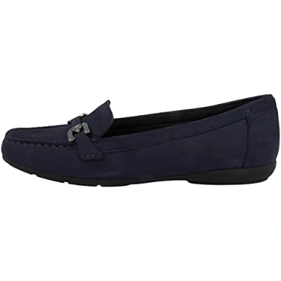 Image of Geox Annytah Moccasins, Women&#039;s, Size: 7.5, Dark blue Nubuck