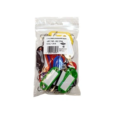 Image of Wedo 2622599 Key Ring Assortment S Hook Assorted Colours Contents: 25 Pieces in Bag