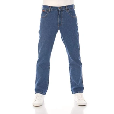 Image of Wrangler Men&#039;s Jeans Regular Fit Texas Stretch Trousers Authentic Straight Denim Cotton Black Blue Grey, Tomorrow (Wss1hr13n), 36 W/34 L