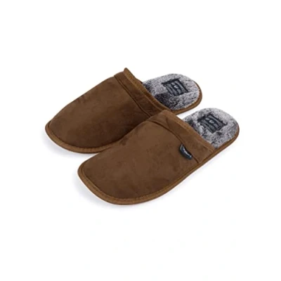 Image of Tokyo Laundry Men&#039;s Tundra Faux Suede Mule Slippers with Fur Lining