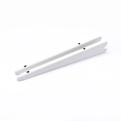 Image of Twin Slot Shelving Brackets White Heavy Duty Steel Bracket Pack of 2 270mm / 27cm