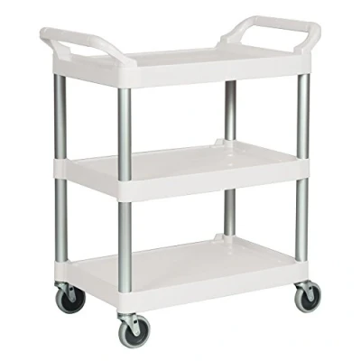 Image of Rubbermaid Commercial Products FG342488OWHT Plastic Shelf Service Cart Off 3, White