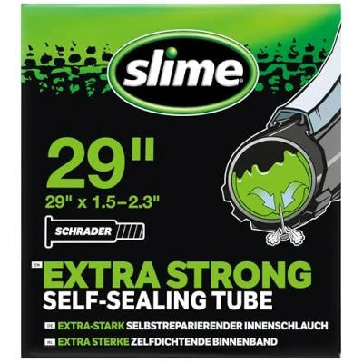 Image of Slime 30058SL Bike Inner Tube Puncture Sealant, Self Sealing, Prevent and Repair, Schrader Valve, 40/57 406mm (29&quot; x 1.50 2.3&quot;), packaging may vary, Green