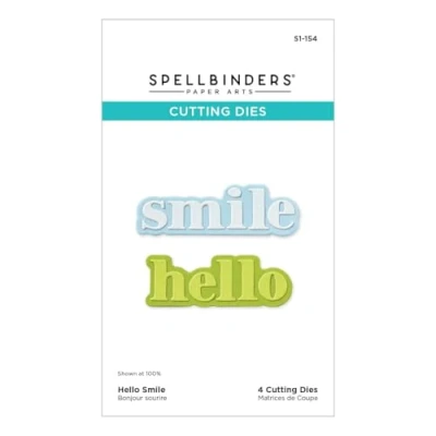 Image of Spellbinders S1 154 Hello Smile Etched Dies from The Out and About Collection