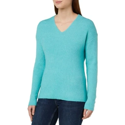 Image of ONLY Women&#039;s Onlcamilla V Neck L/S Pullover KNT Noos Sweater, Watercolour/Detail: Melange, S