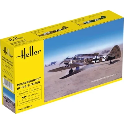 Image of Heller 80231 1:72 Scale Messerschmitt BF108 B Taifun Model, 11.5 x 14.6 3.2 centimetres