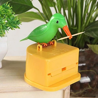 Image of Toothpick Dispenser, Cute Bird Holder Dispenser Teeth Cleaning Case Gag Gift