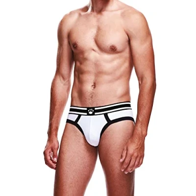 Image of Prowler White &amp; Black Brief, Super Comfy With Elasticated Waist Band (XX Large 36&quot; 38&quot;)