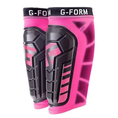 Image of G Form Pro S Vento Football Shin Guard Sleeves Neon Pink, Adult Large