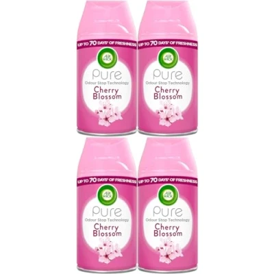 Image of Airwick Freshmatic Refill Cherry Blossom 250ml (Pack of 4) Continuous Freshness