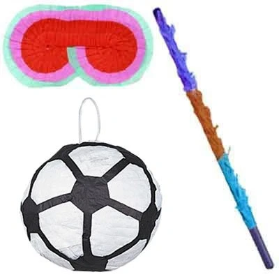 Image of PARTYRama Football Pinata Kit Includes Pinata,Pinata buster,Pinata Blindfold