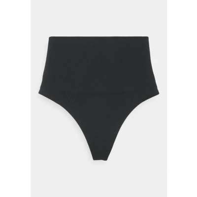 Image of Chantelle Smooth Comfort HIGH Waist Thong Shapewear, Women&#039;s, Size: Small, Black