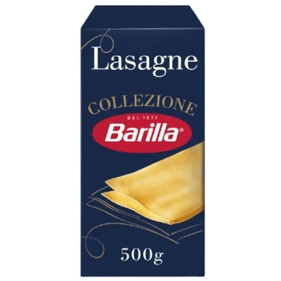 Image of Barilla Pasta, Premium Lasagne Dried Pasta Sheets, Authentic Italian Quality, 500g Pack