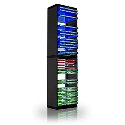 Image of ADZ Universal Game Storage Tower Stores 36 or Blu Ray Disks Holder Rack for PS4, PS5, Xbox One, Series X/S, Nintendo Switch Games and Discs