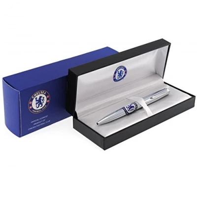 Image of Chelsea FC Logo Chrome Pen in Gift Box