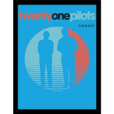 Image of Pyramid International 21 Pilots Vessel Collector Print (Framed) Iconic Album Art from Vessel, Premium Framing, Ready to Hang, Ideal for Music Fans and Collectors