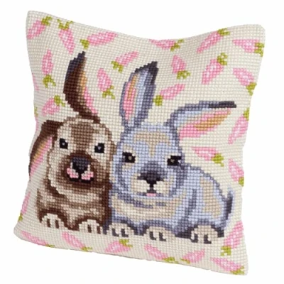Image of Collection d&#039;Art Cross Stitch Cushion Kit: Flopsy &amp; Mopsy