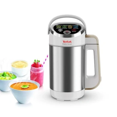Image of Tefal Easy Soup and Smoothie Maker, 1.2 Litre Jug, 5 Programs, Smooth Chunky Soup, Smoothie, Compote, Auto Clean, 1000W, Digital Control, Stainless Steel, Compact BL841140