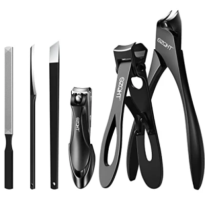 Image of SZQHT Professional Toe Nail Clippers for Thick Nails Cuticle Ingrown Fingernails Manicure Set Pedicure Kit Elder