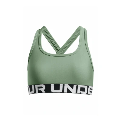 Image of Under Armour Medium support sports bra Silica green for kids, Size: 8y,