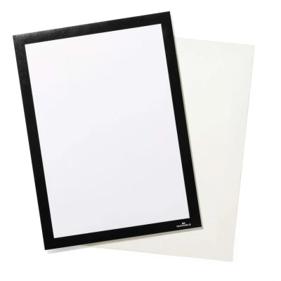 Image of Durable 496801 Duraframe Grip, Hook and Look Magnetic Display Frame, A4 Black, Pack of 1