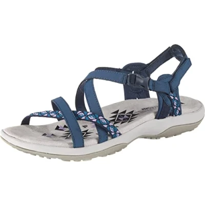 Image of Skechers Women&#039;s Reggae Slim Vacay 40955 Sling Back Sandals, Blue Navy Nvy, 7 UK