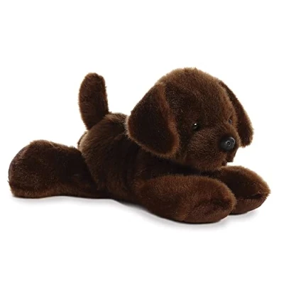Image of Aurora, 31257, Mini Flopsie Lil Lucky Chocolate Labrador, Soft Toy, Brown