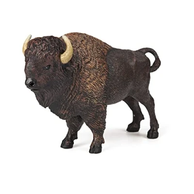 Image of Papo WILD ANIMAL KINGDOM Tiere Figurine, 50119 American Buffalo, Multicolour, Small