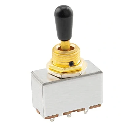 Image of Musiclily Pro 3 Way Box Style Pickup Selector Toggle Switch for Electric Guitar, Gold