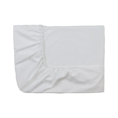 Image of ESSIX Royal Line Cotton Percale Fitted Sheet, white, 120 x 190 cm
